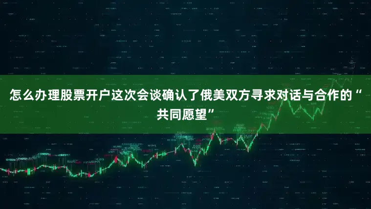 怎么办理股票开户这次会谈确认了俄美双方寻求对话与合作的“共同愿望”