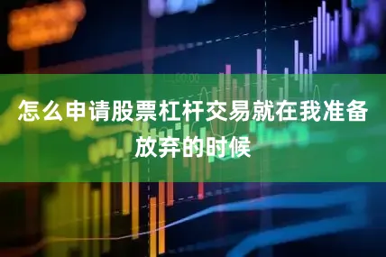 怎么申请股票杠杆交易就在我准备放弃的时候