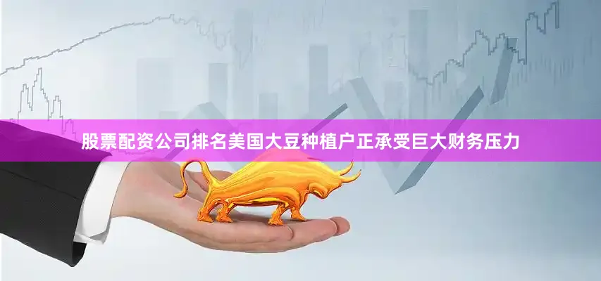 股票配资公司排名美国大豆种植户正承受巨大财务压力